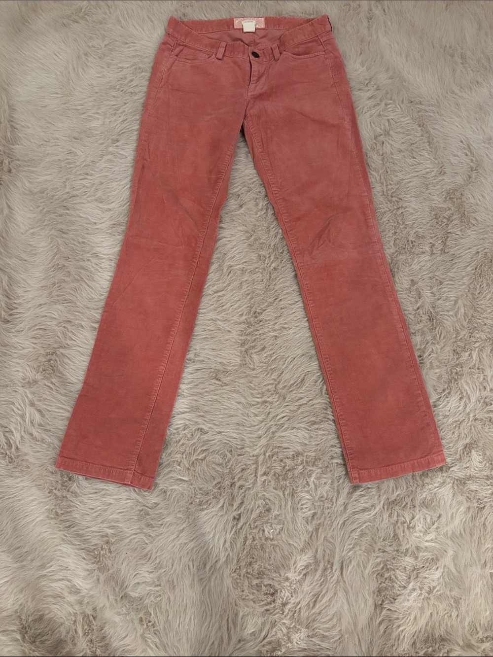 J. Crew Straight-Leg Corduroy Jeans in Rose